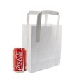White Paper Sos Carrier Bags 7 + 4 X 9 Inch Outer HandlesAlternative Image1