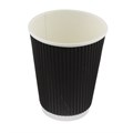 12Oz Black Ripple Wall Heatwave Disposable Paper Coffee CupAlternative Image1