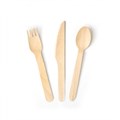 Disposable Biodegradable Wood Dessert SpoonsAlternative Image1