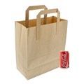 Brown Paper Sos Carrier Bags 10 + 5.5 X 12 Inch Outer HandlesAlternative Image1