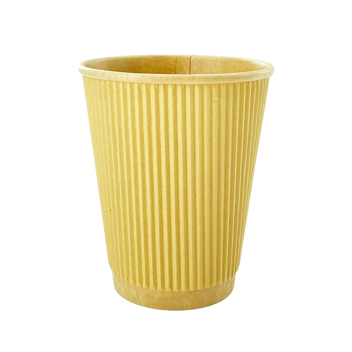 8oz Pure Kraft Ripple Cups