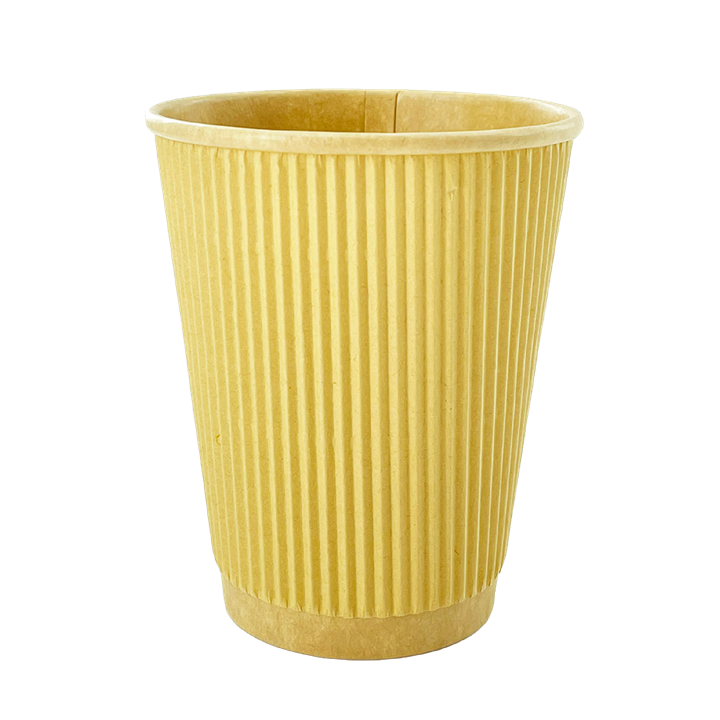 12oz Pure Kraft Ripple Cups