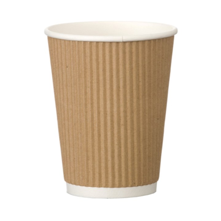 16Oz Edenware Kraft Ripple Compostable Cups
