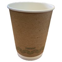 Leafware 12oz Brown Kraft Double Walled Cup