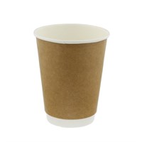 10OZ KRAFT DOUBLE WALL DISPOSABLE COFFEE CUPS