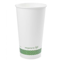 20Oz Vegware Compostable Single Wall Cup White
