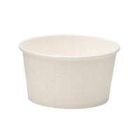 6Oz Compostable Plain White Ice Cream Cup