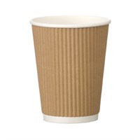 8Oz Kraft Ripple Wall Heatwave Disposable Paper Coffee Cup